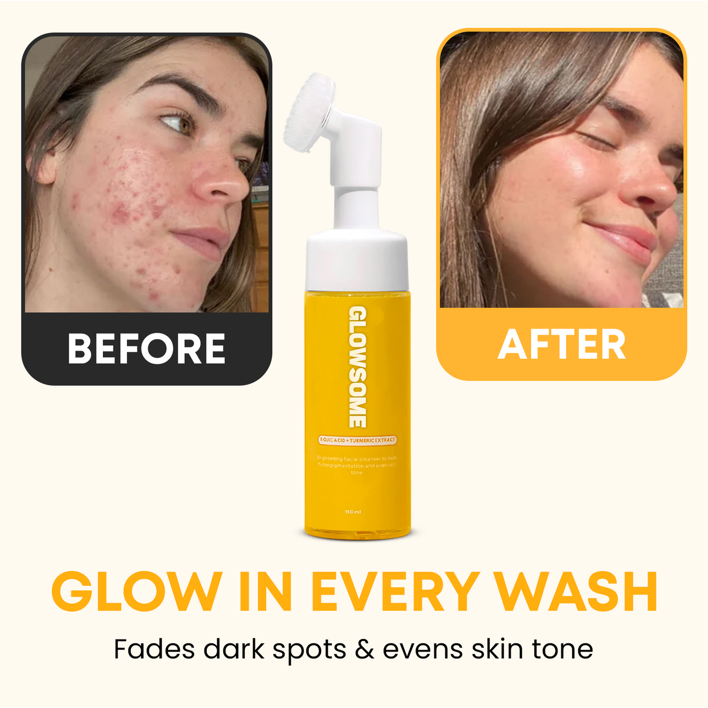 Glowsome - Turmeric & Kojic Acid Radiance Cleanser